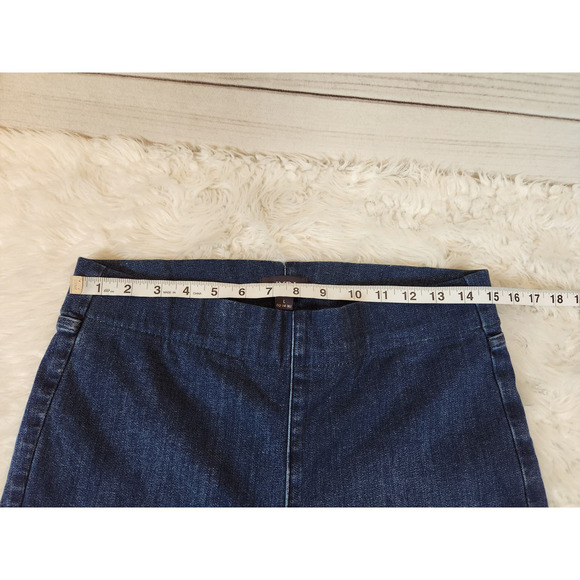 NYDJ Women's Blue Solid Mid Rise Cotton Pockets Ankle Jeggings‎ Jeans Size Large - Picture 5 of 7